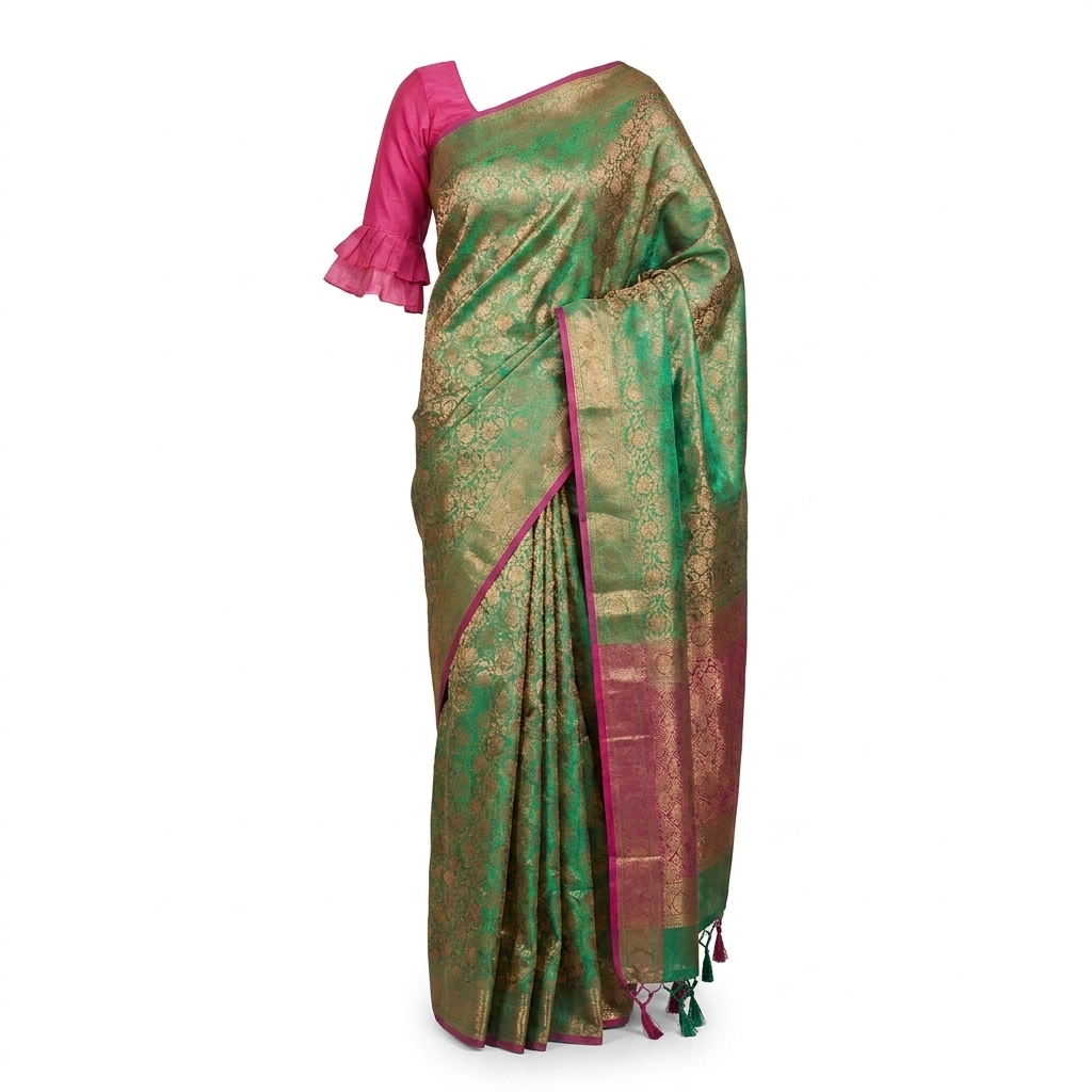 Saree white background